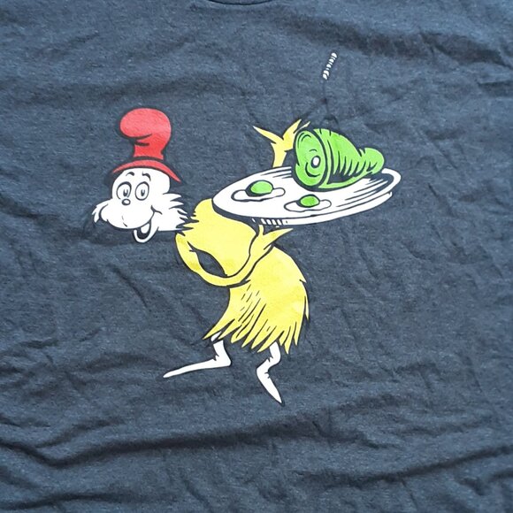 Green Eggs and Ham - Sam I Am - New Medium Heather Gray T-Shirt - Picture 2 of 4